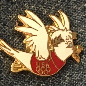 1988 Seoul Olympic Pin ~ Dove ~ Scooter ~ #4 of 4 ~ Hanna-Barbera ~ Olympikids